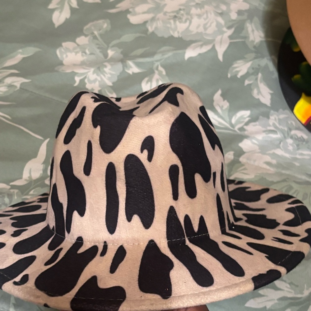 Leopard Print Wide Brim Hat